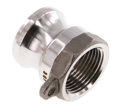 Acoplamiento de acero inoxidable Camlock DN 20 (3/4'') Rp 3/4'' Rosca Hembra Tipo A MIL-C-27487