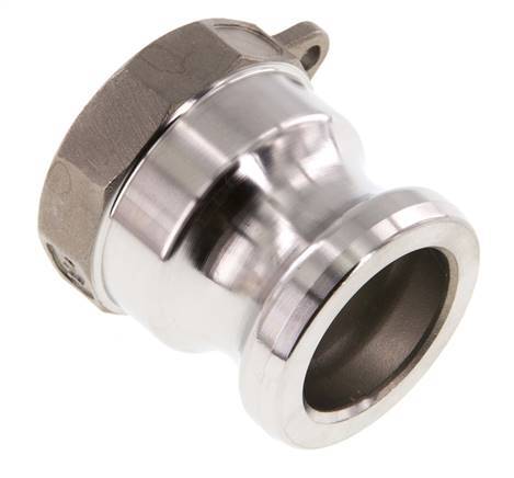 Acoplamiento de acero inoxidable Camlock DN 32 (1 1/4'') Rp 1 1/4'' Rosca Hembra Tipo A MIL-C-27487