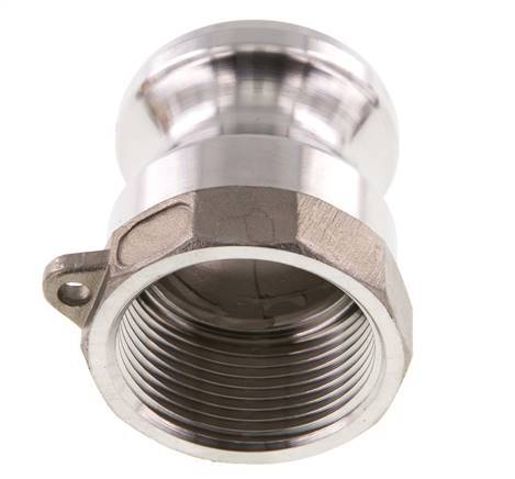 Acoplamiento de acero inoxidable Camlock DN 32 (1 1/4'') Rp 1 1/4'' Rosca Hembra Tipo A MIL-C-27487