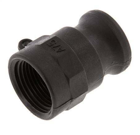 Acoplamiento de polipropileno Camlock DN 20 (3/4'') Rp 3/4'' Rosca Hembra Tipo A MIL-C-27487 [2 Piezas]