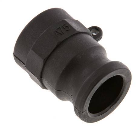 Acoplamiento de polipropileno Camlock DN 20 (3/4'') Rp 3/4'' Rosca Hembra Tipo A MIL-C-27487 [2 Piezas]