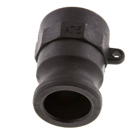 Acoplamiento de polipropileno Camlock DN 20 (3/4'') Rp 3/4'' Rosca Hembra Tipo A MIL-C-27487 [2 Piezas]