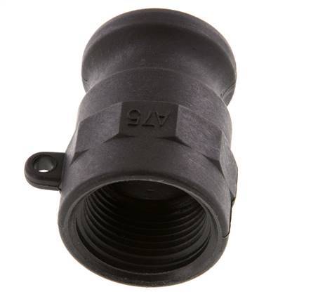 Acoplamiento de polipropileno Camlock DN 20 (3/4'') Rp 3/4'' Rosca Hembra Tipo A MIL-C-27487 [2 Piezas]