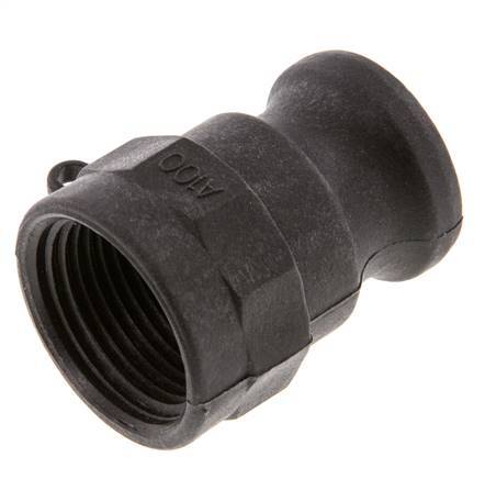 Acoplamiento de polipropileno Camlock DN 25 (1'') Rp 1'' Rosca Hembra Tipo A MIL-C-27487 [2 Piezas]