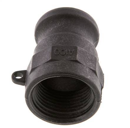 Acoplamiento de polipropileno Camlock DN 25 (1'') Rp 1'' Rosca Hembra Tipo A MIL-C-27487 [2 Piezas]