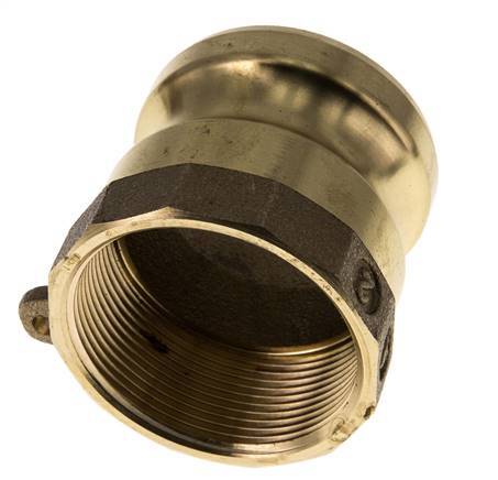 Acoplamiento de latón Camlock DN 50 (2'') Rp 2'' Rosca Hembra Tipo A MIL-C-27487