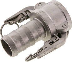 Acoplamiento de seguridad Camlock DN 40 (1 1/2'') de acero inoxidable Pilar de manguera (38 mm) Tipo C MIL-C-27487