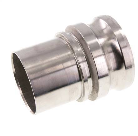 Acoplamiento de acero inoxidable Camlock DN 75 (3'') Pilar de manguera (75 mm) Tipo E EN 14420-7 (DIN 2828)