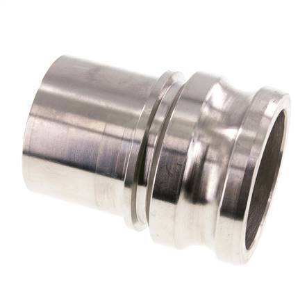 Acoplamiento de acero inoxidable Camlock DN 75 (3'') Pilar de manguera (75 mm) Tipo E EN 14420-7 (DIN 2828)