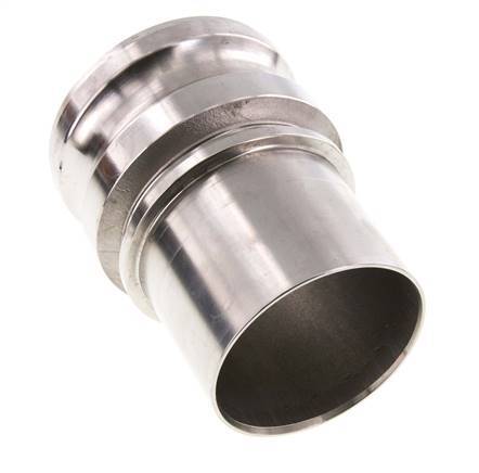 Acoplamiento de acero inoxidable Camlock DN 75 (3'') Pilar de manguera (75 mm) Tipo E EN 14420-7 (DIN 2828)