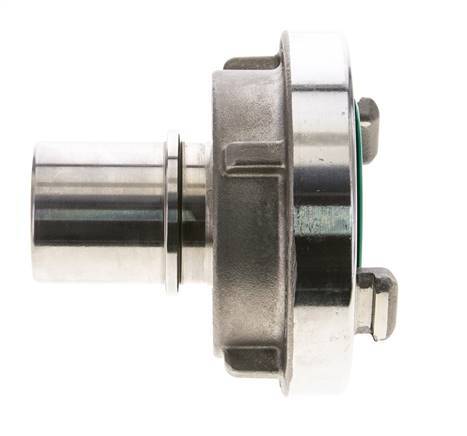 acoplamiento Storz de acero inoxidable 52-C (66 mm) Pilar de manguera de 38 mm giratorio para conexión de abrazadera de seguridad