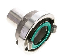 acoplamiento Storz de acero inoxidable 52-C (66 mm) Pilar de manguera de 38 mm giratorio para conexión de abrazadera de seguridad