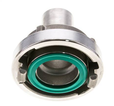 acoplamiento Storz de acero inoxidable 52-C (66 mm) Pilar de manguera de 38 mm giratorio para conexión de abrazadera de seguridad