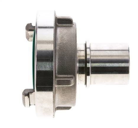 acoplamiento Storz de acero inoxidable 52-C (66 mm) Pilar de manguera de 38 mm giratorio para conexión de abrazadera de seguridad