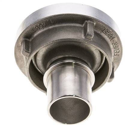 acoplamiento Storz de acero inoxidable 52-C (66 mm) Pilar de manguera de 38 mm giratorio para conexión de abrazadera de seguridad