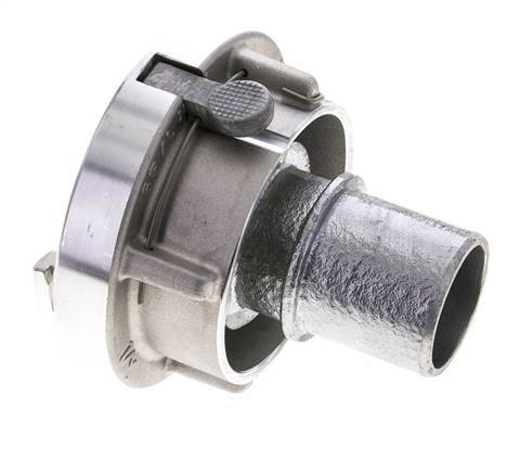 Acoplamiento Storz de aluminio forjado 52-C (66 mm) Pilar de manguera de 38 mm giratorio con bloqueo para conexión de abrazadera de seguridad