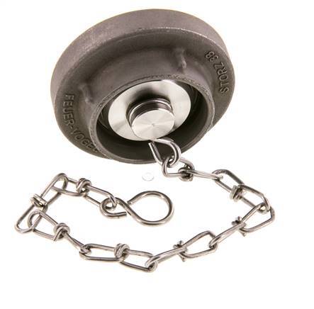 tapa de acero inoxidable de 38 (51 mm) para acoplamiento Storz