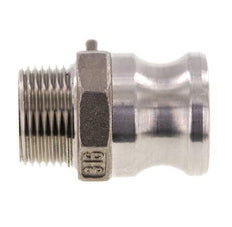 Acoplamiento de acero inoxidable Camlock DN 20 (3/4'') Rosca NPT macho de 3/4'' Tipo F MIL-C-27487