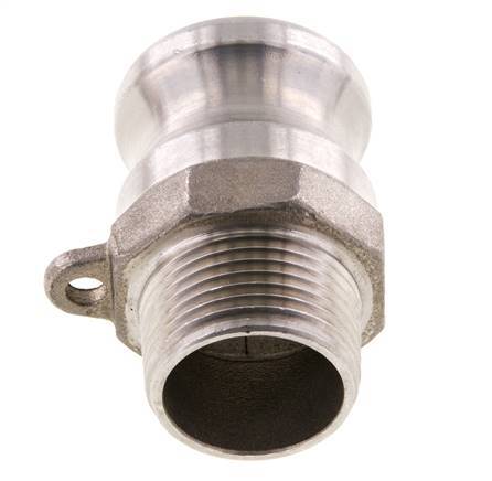 Acoplamiento de acero inoxidable Camlock DN 20 (3/4'') Rosca NPT macho de 3/4'' Tipo F MIL-C-27487