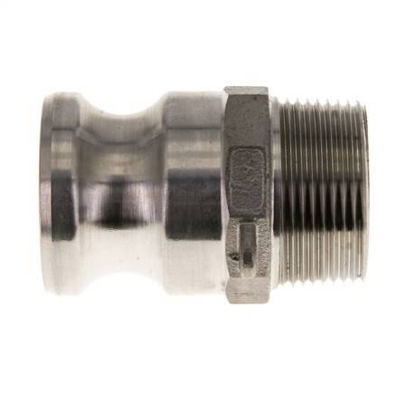 Acoplamiento de acero inoxidable Camlock DN 32 (1 1/4'') Rosca NPT macho de 1 1/4'' Tipo F MIL-C-27487
