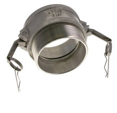 Acoplamiento de acero inoxidable Camlock DN 90 (4'') Rosca NPT macho de 4'' Tipo B MIL-C-27487