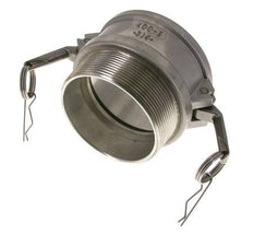 Acoplamiento de acero inoxidable Camlock DN 90 (4'') Rosca NPT macho de 4'' Tipo B MIL-C-27487