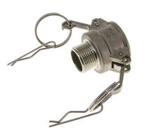 Acoplamiento de acero inoxidable Camlock DN 20 (3/4'') Rosca NPT macho de 3/4'' Tipo B MIL-C-27487