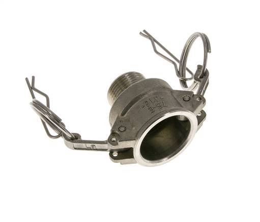 Acoplamiento de acero inoxidable Camlock DN 20 (3/4'') Rosca NPT macho de 3/4'' Tipo B MIL-C-27487