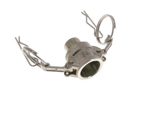 Acoplamiento de acero inoxidable Camlock DN 15 (1/2'') Rosca NPT macho de 2 1/2'' Tipo B MIL-C-27487