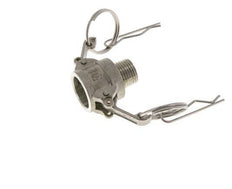 Camlock DN 15 (1/2'') Stainless Steel Coupling 2 1/2'' Male NPT Thread Type B MIL-C-27487