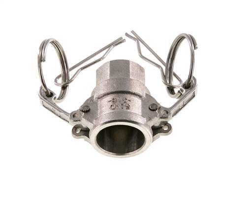 Acoplamiento de acero inoxidable Camlock DN 15 (1/2'') Rosca NPT hembra de 1/2'' Tipo D MIL-C-27487