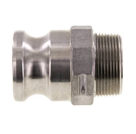 Acoplamiento de acero inoxidable Camlock DN 40 (1 1/2'') Rosca NPT macho de 1 1/2'' Tipo F MIL-C-27487