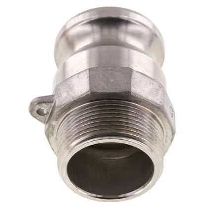 Acoplamiento de acero inoxidable Camlock DN 40 (1 1/2'') Rosca NPT macho de 1 1/2'' Tipo F MIL-C-27487