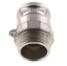 Acoplamiento de acero inoxidable Camlock DN 40 (1 1/2'') Rosca NPT macho de 1 1/2'' Tipo F MIL-C-27487