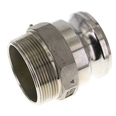 Acoplamiento de acero inoxidable Camlock DN 75 (3'') Rosca NPT macho de 3'' Tipo F MIL-C-27487