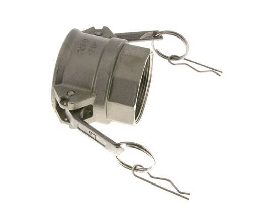 Acoplamiento de acero inoxidable Camlock DN 50 (2'') Rosca NPT hembra de 2'' Tipo D MIL-C-27487