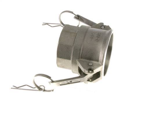 Acoplamiento de acero inoxidable Camlock DN 50 (2'') Rosca NPT hembra de 2'' Tipo D MIL-C-27487