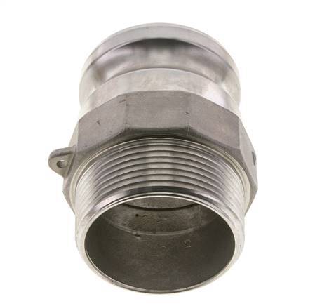 Acoplamiento de acero inoxidable Camlock DN 60 (2 1/2'') Rosca NPT macho de 2 1/2'' Tipo F MIL-C-27487