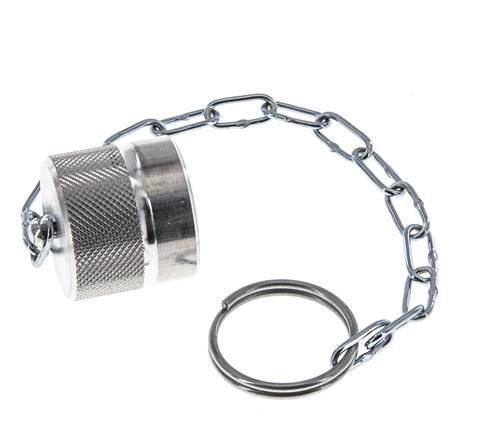 Tapa de protección contra el polvo de aluminio NPT 1/4" para tapón de acoplamiento con cadena