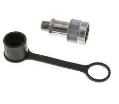 Enchufe hidráulico de acero con rosca NPT macho de 3/8 pulgadas Tapa de polvo