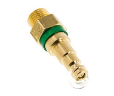 Brass DN 5 Green Air Coupling Plug G 1/4 inch Male Double Shut-Off