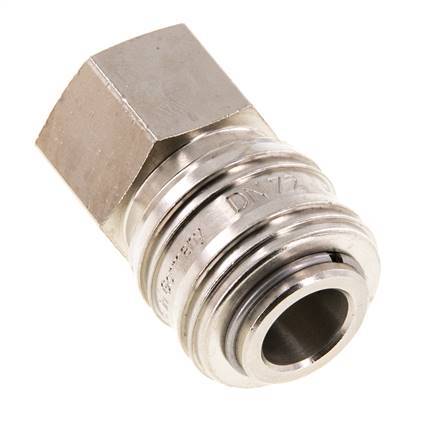 Nickel-plated Brass DN 7.2 (Euro) Air Coupling Socket G 1/2 inch Female FKM