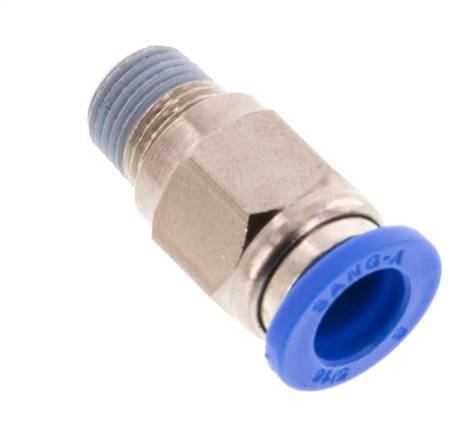 Racor de 8mm x R1/8'' con rosca macho Latón/PA 66 NBR [5 Piezas]