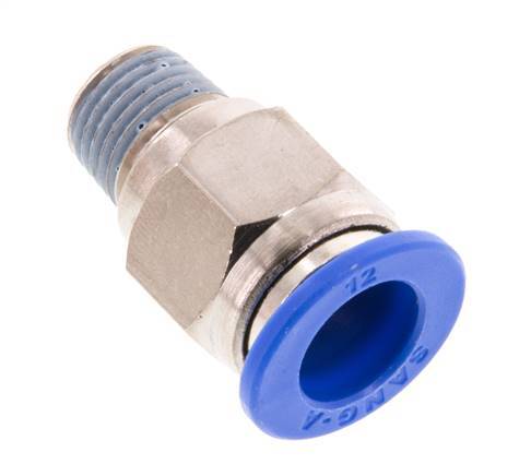 12mm x R1/4'' Push-in Fitting with Male Threads Brass/PA 66 NBR [2 Pieces]