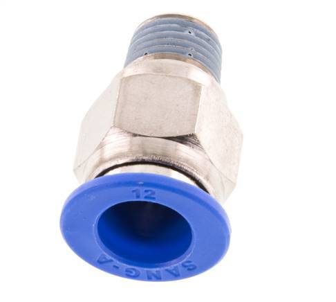 12mm x R1/4'' Push-in Fitting with Male Threads Brass/PA 66 NBR [2 Pieces]