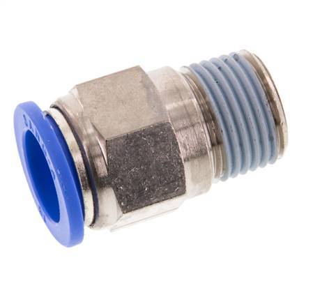 16mm x R1/2'' Push-in Fitting with Male Threads Brass/PA 66 NBR