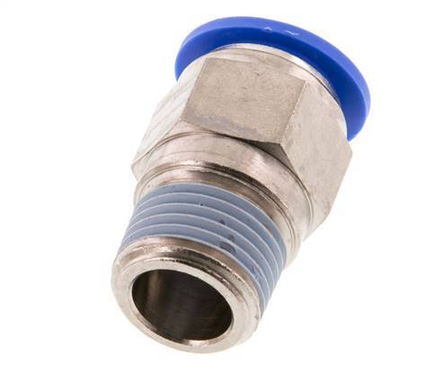 16mm x R1/2'' Push-in Fitting with Male Threads Brass/PA 66 NBR