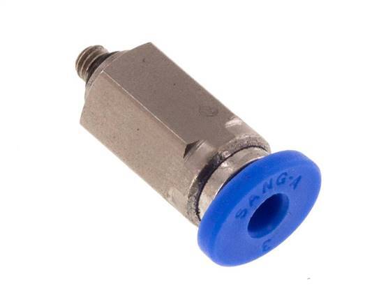 3mm x M 3 Push-in Fitting with Male Threads Brass/PA 66 NBR [2 Pieces]