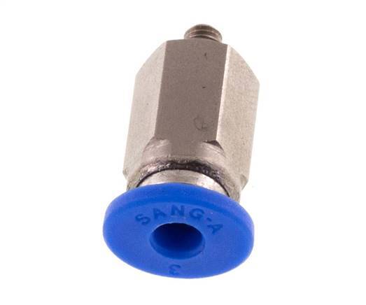 3mm x M 3 Push-in Fitting with Male Threads Brass/PA 66 NBR [2 Pieces]