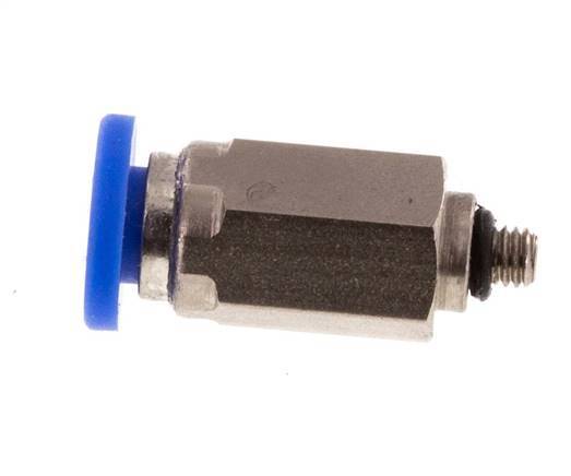 3mm x M 3 Push-in Fitting with Male Threads Brass/PA 66 NBR [2 Pieces]